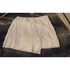 Tavik White Cotton Wrap Around Mini Lightweight Skirt Size Large